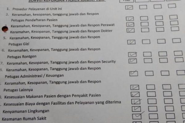 Kritik dan Saran Mengejutkan dari Pasien Rawat Inap RSUD AA