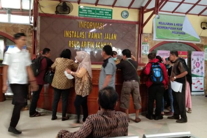 Laki-laki Dominasi Kunjungan Pasien RSUD Arifin Achmad Hari Ini