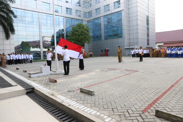 UPACARA PERDANA DI AWAL TAHUN,  DIREKTUR BEBERKAN RESOLUSI RSUD ARIFIN ACHMAD PROVINSI RIAU DI TAHUN 2019