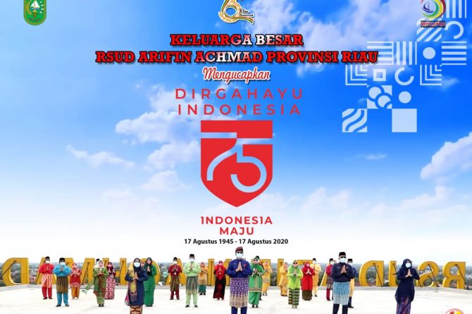 Keluarga besar RSUD Arifin Achmad Provinsi Riau mengucapkan Dirgahayu Republik Indonesia ke – 75 tahun (17 Agustus 1945 – 17 Agustus 2020).