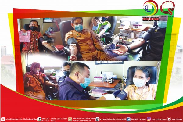 Kegiatan donor darah rutin RSUD Arifin Achmad Provinsi Riau