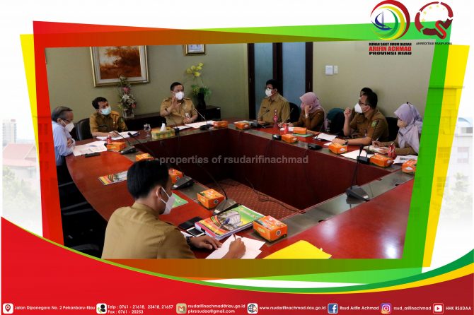 RSUD Arifin Achmad Provinsi Riau rapat koordinasi bersama Sekda Provinsi Riau