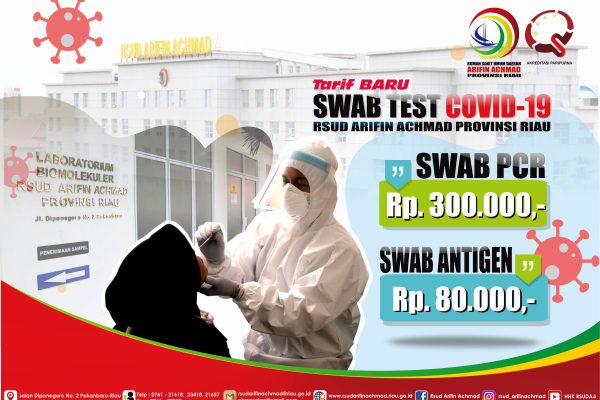 RSUD Arifin Achmad Provinsi Riau lakukan tarif baru untuk SWAB PCR