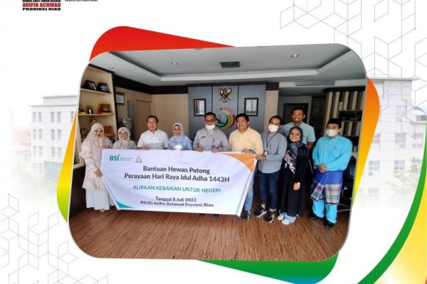 RSUD Arifin Achmad Provinsi Riau terima sapi qurban dari Bank Syariah Indonesia