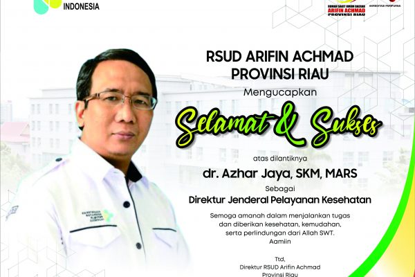 Selamat atas dilantiknya dr. Azhar Jaya, SKM, MARS sebagai Direktur Jenderal Pelayanan Kesehatan Kementerian Kesehatan RI