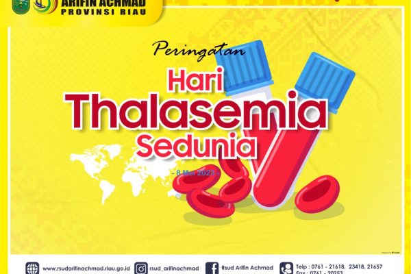 RSUD Arifin Achmad Provinsi Riau mengucapkan selamat memperingati Hari Thalasemia Sedunia Tahun 2023