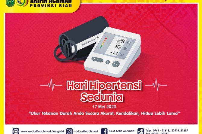 RSUD Arifin Achmad Provinsi Riau mengucapkan “Selamat memperingati Hari Hipertensi Sedunia” Tahun 2023