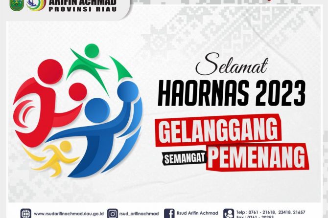 RSUD Arifin Achmad Provinsi Riau mengucapkan Selamat memperingati Hari Olahraga Nasional Tahun 2023