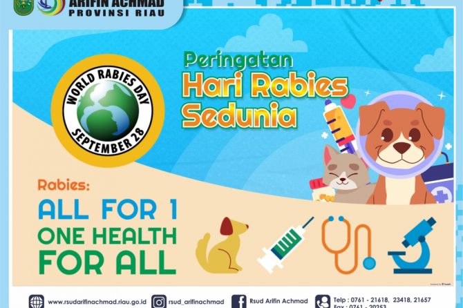 RSUD Arifin Achmad Provinsi Riau mengucapkan selamat memperingati Hari Rabies Sedunia tahun 2023