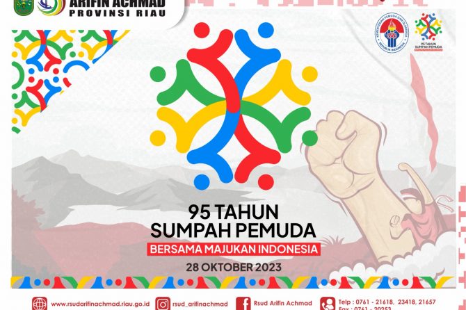 RSUD Arifin Achmad Provinsi Riau mengucapkan selamat memperingati Hari Sumpah Pemuda tahun 2023