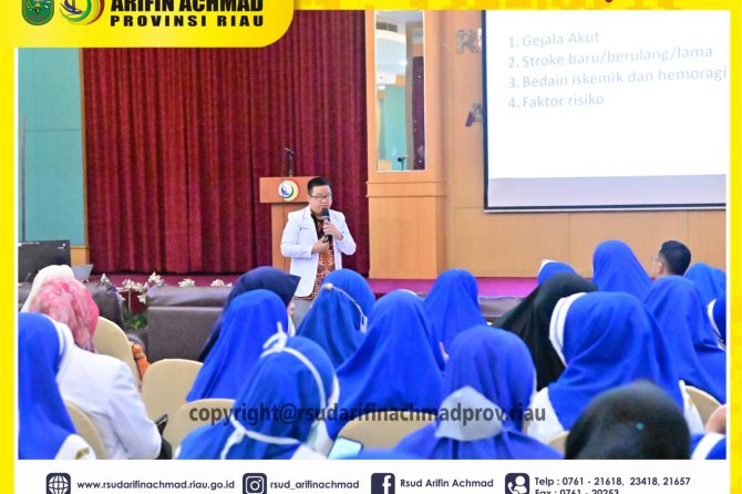 Tingkatkan pelayanan bagi pasien Stroke, RSUD Arifin Achmad Provinsi Riau gelar pelatihan Code Stroke