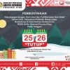 Pengumuman pelayanan yang ditiadakan pada hari libur Natal dan Cuti bersama tanggal 25 – 26 Desember 2023