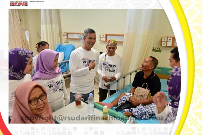 RSUD Arifin Achmad Provinsi Riau dan POI Riau bersama – sama peringati Hari Kanker Sedunia