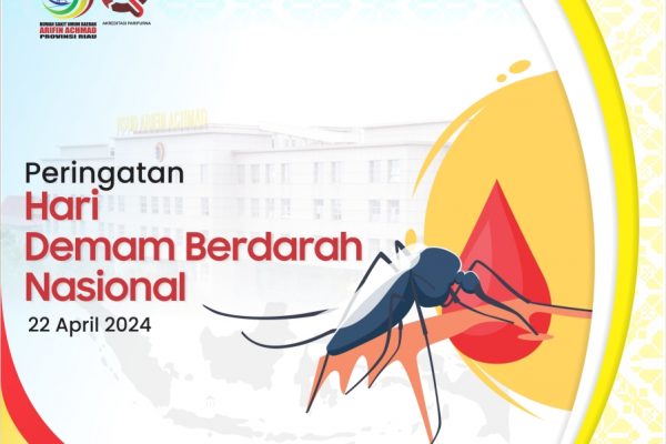 RSUD Arifin Achmad Provinsi Riau mengucapkan “Selamat memperingati hari Demam Berdarah Nasional tahun 2024”.