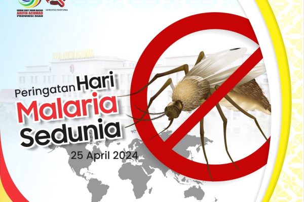 RSUD Arifin Achmad Provinsi Riau mengucapkan “Selamat memperingati Hari Malaria Sedunia”.