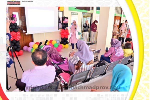 Bersempena dengan hari anak 2024, RSUD Arifin Achmad Provinsi Riau berikan penyuluhan kepada pengunjung poliklinik Anak