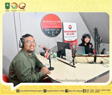 Disiarkan langsung di Radio Bharabas, RSUD Arifin Achmad Provinsi Riau berikan edukasi tentang Akses Cuci Darah