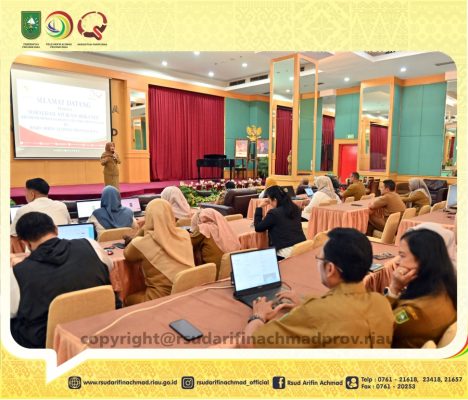 Sosialisasi aplikasi “SRIKANDI” di RSUD Arifin Achmad Provinsi Riau oleh DISPERSIP